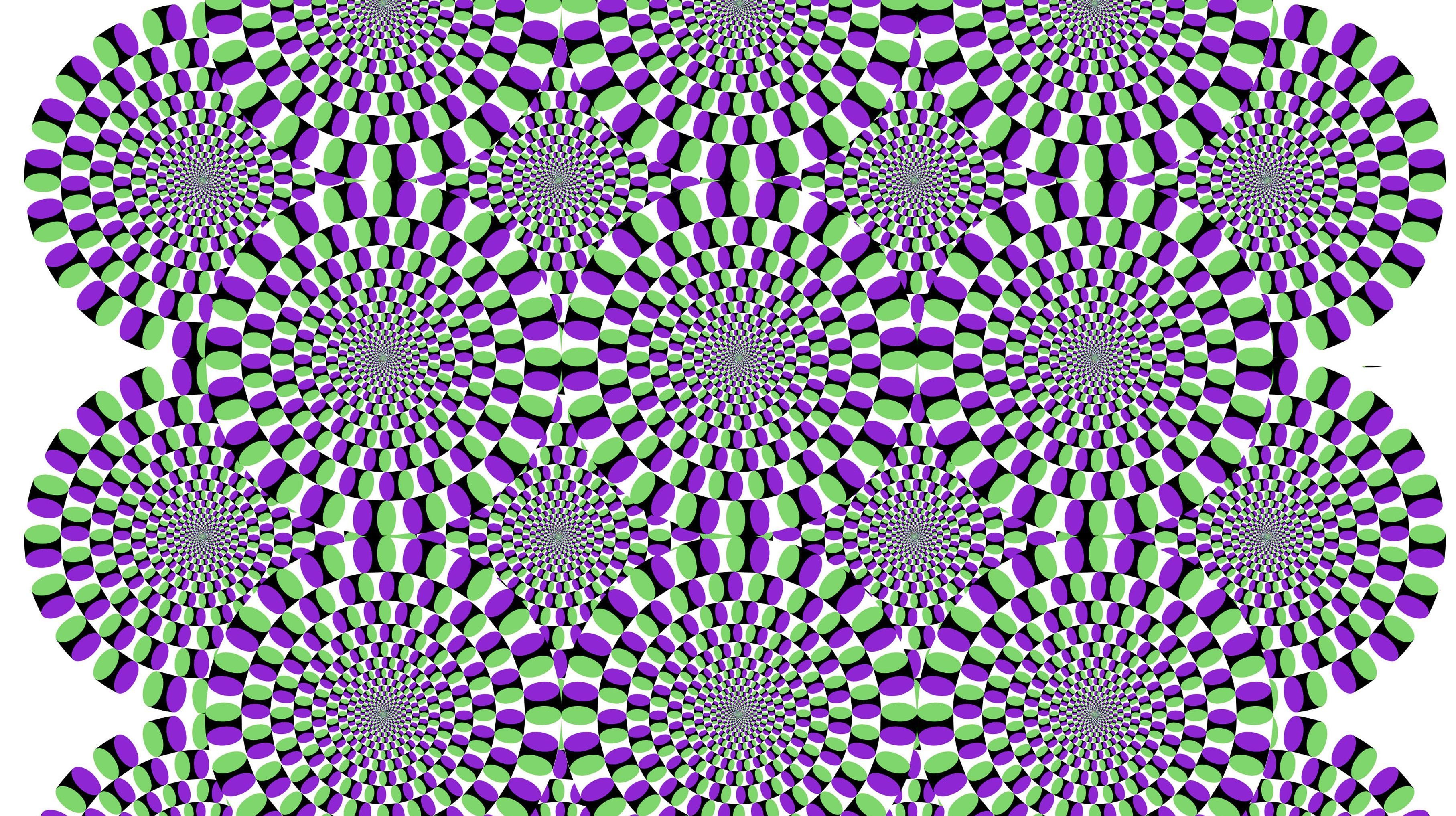 Движущиеся картинки для глаз. Акиоши Китаока иллюзия. Иллюзии для глаз. Иллюзия движения. Визуальные иллюзии.