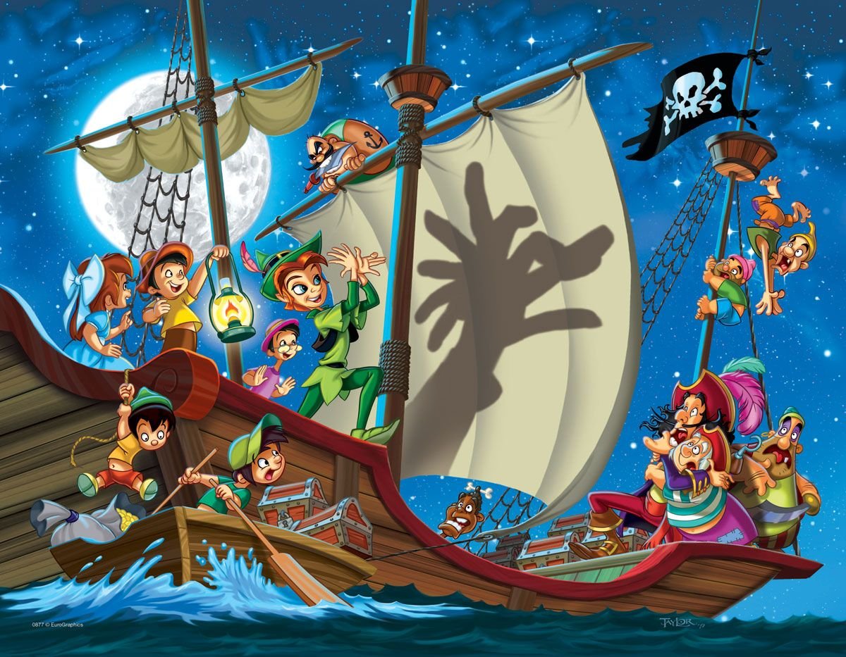 Пираты пэны. Питер Пэн и Капитан крюк корабль. Питер Пэн корабль пиратов. Питер Пэн остров Нетландия.