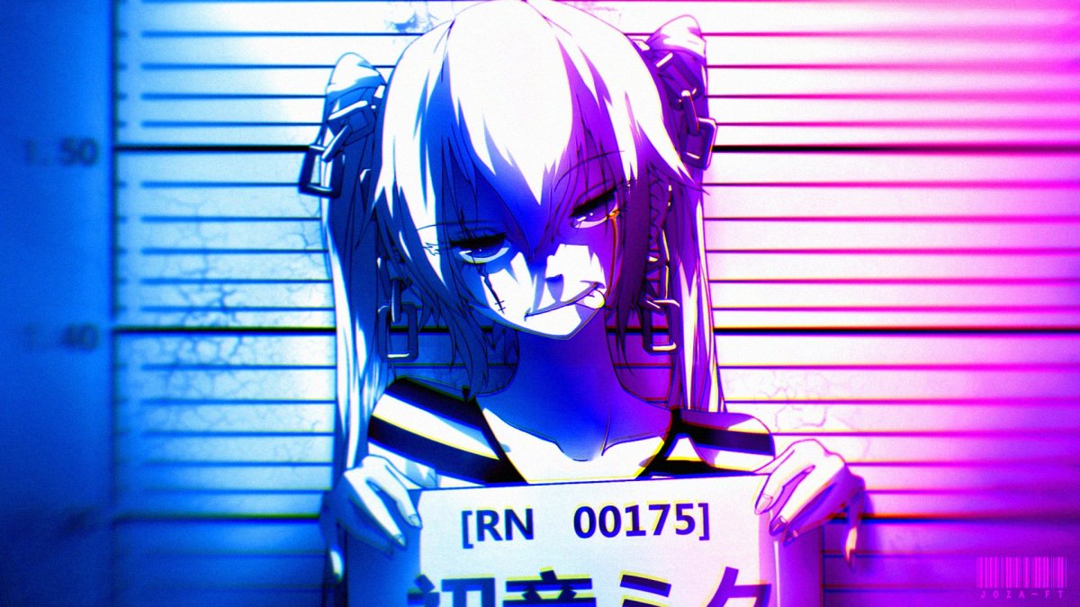 Красивые Неоновые аниме обои