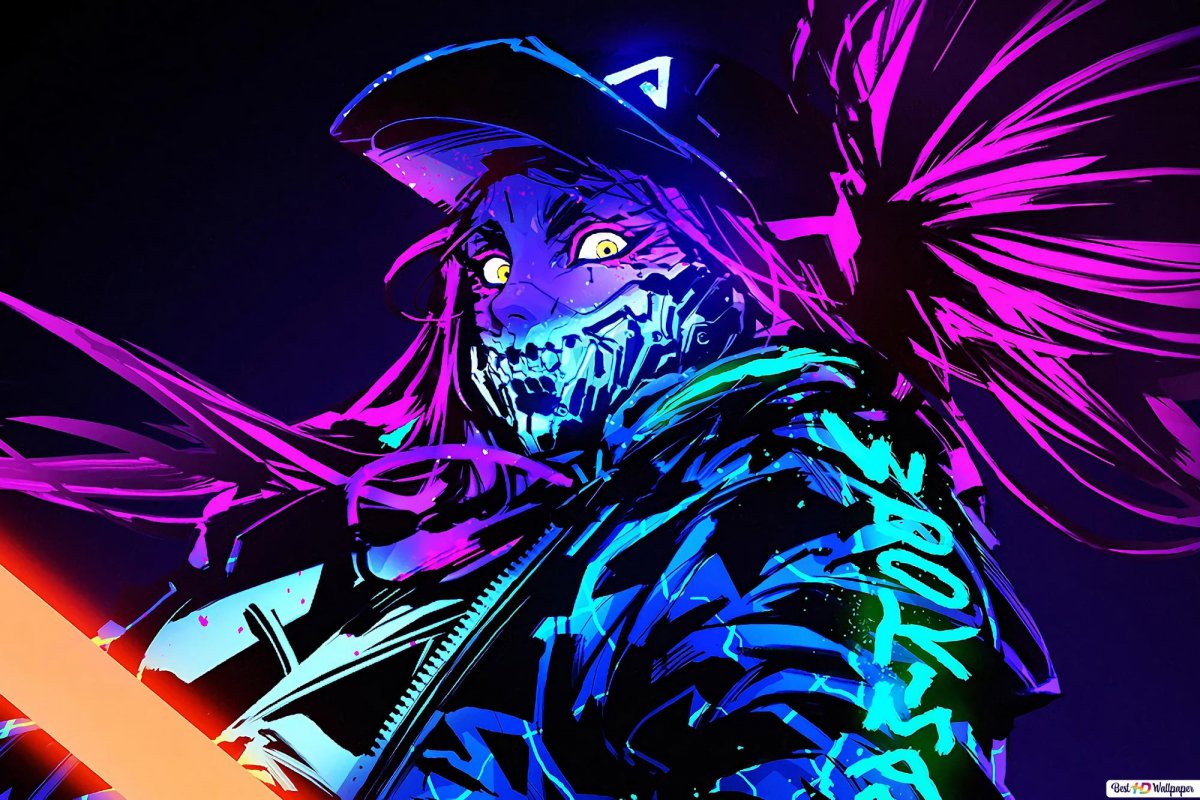 Неоновые обои на рабочий стол аниме