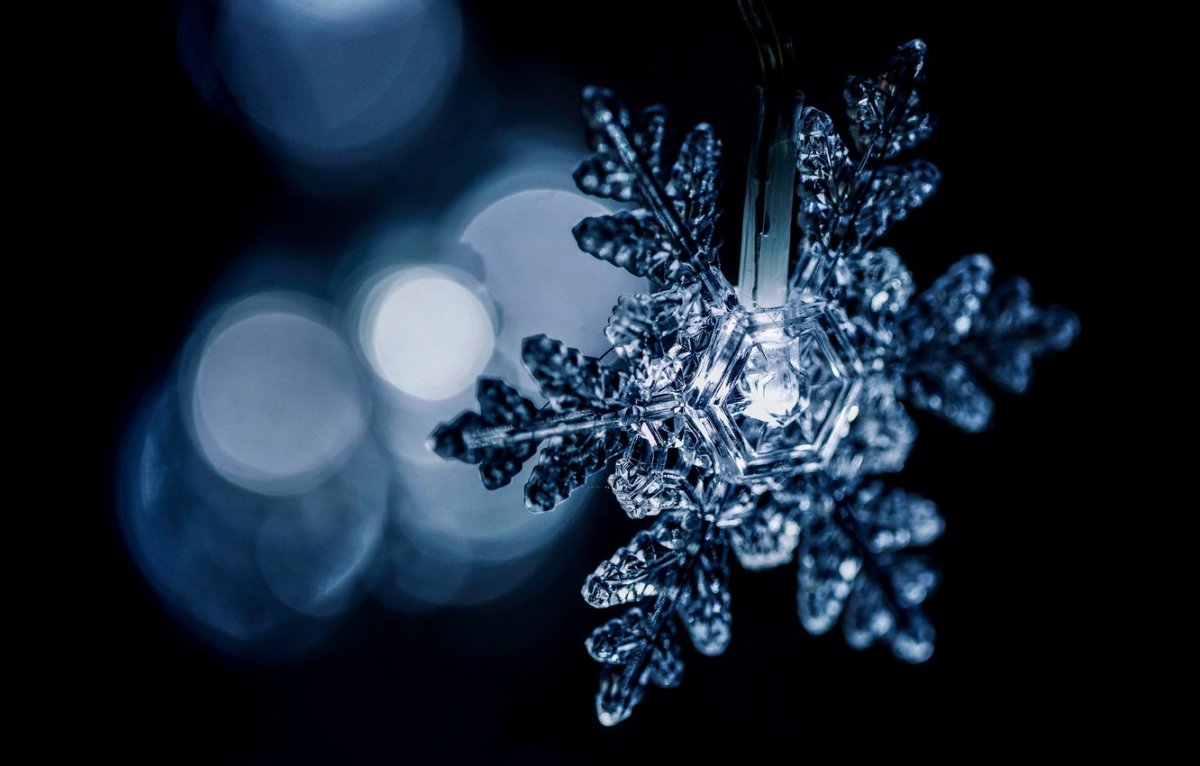 Обои снежинки