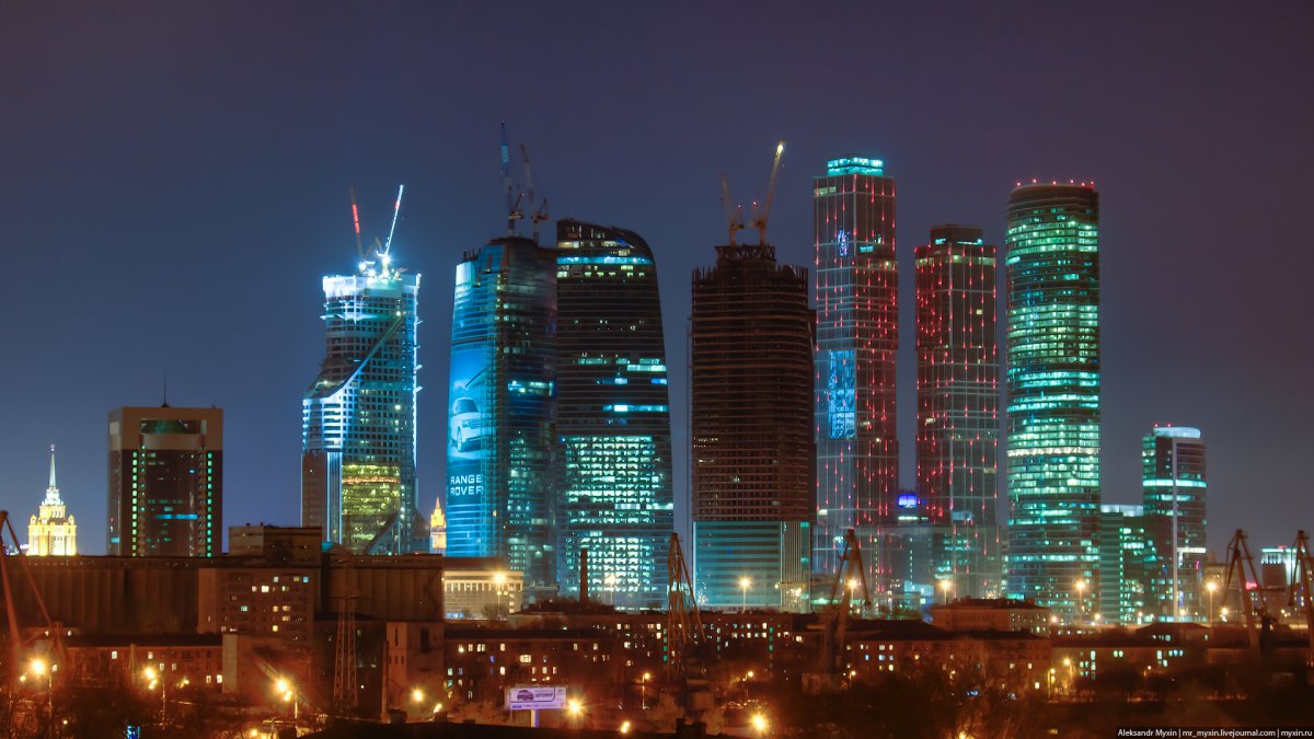 Москва Сити обои на рабочий стол 1920х1080