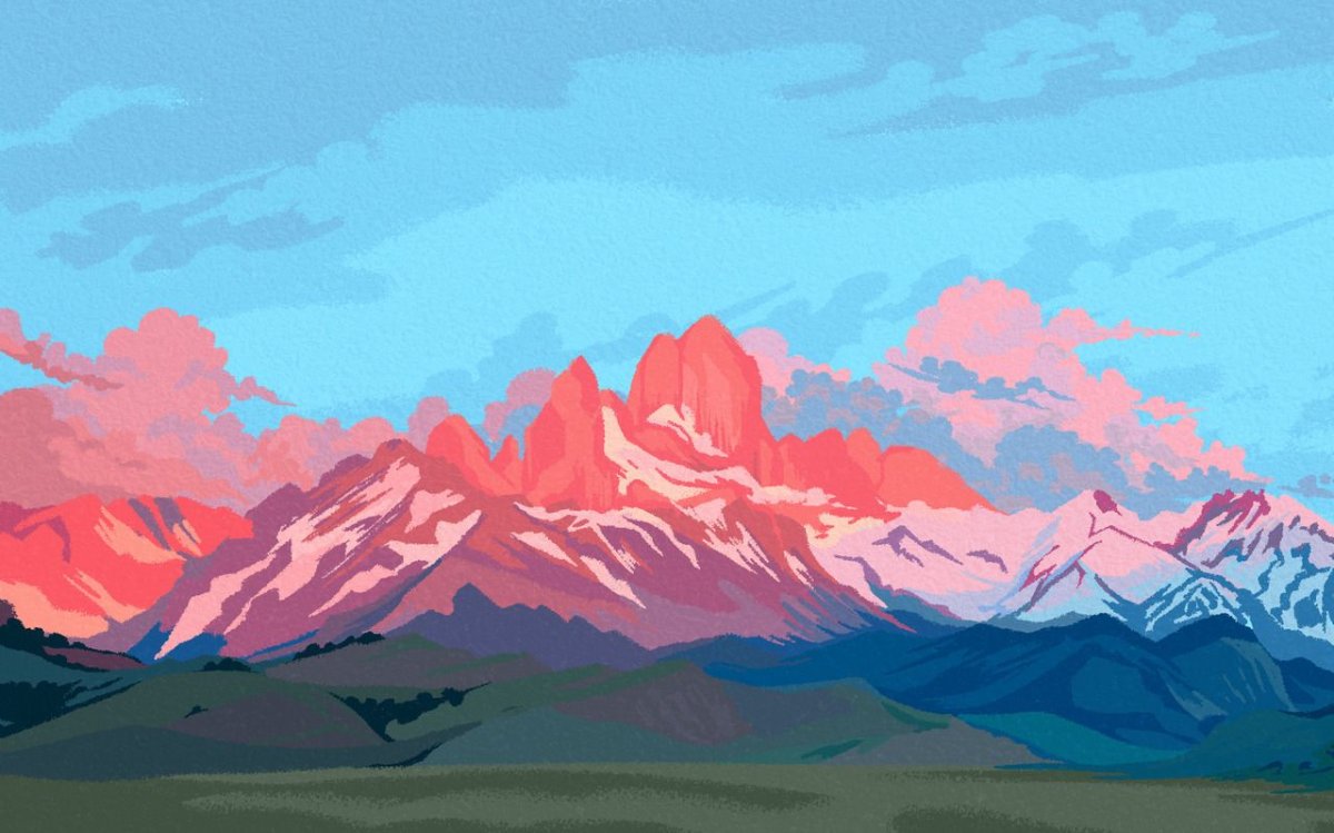 Пиксельные горы