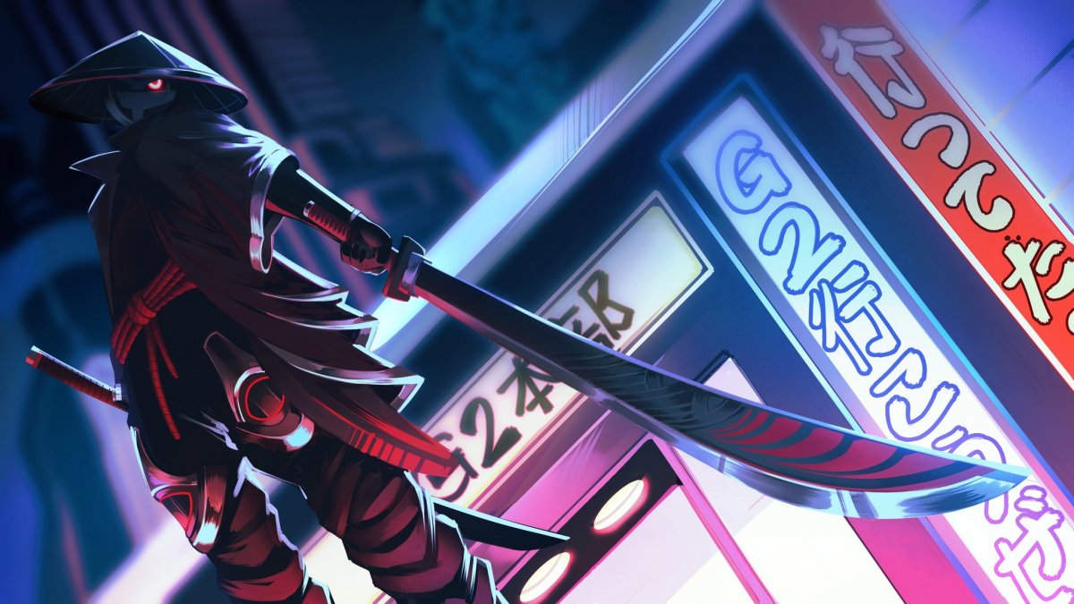 Самурай с катаной