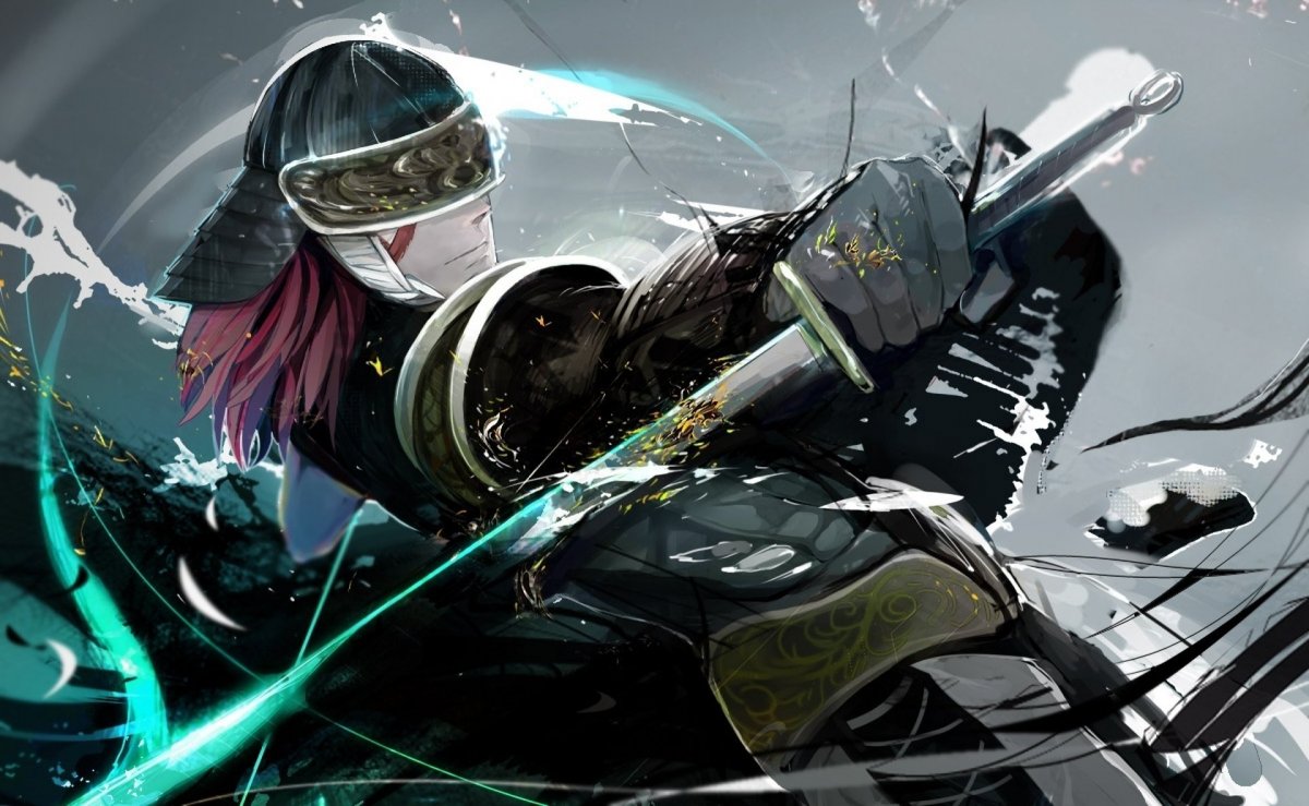 Катана аниме Самурай в доспехах