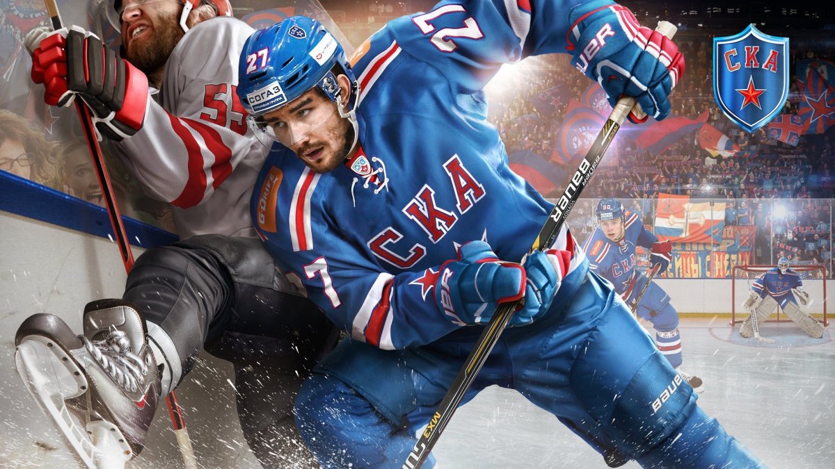 Обои 1920х1080 Full HD хоккей СКА