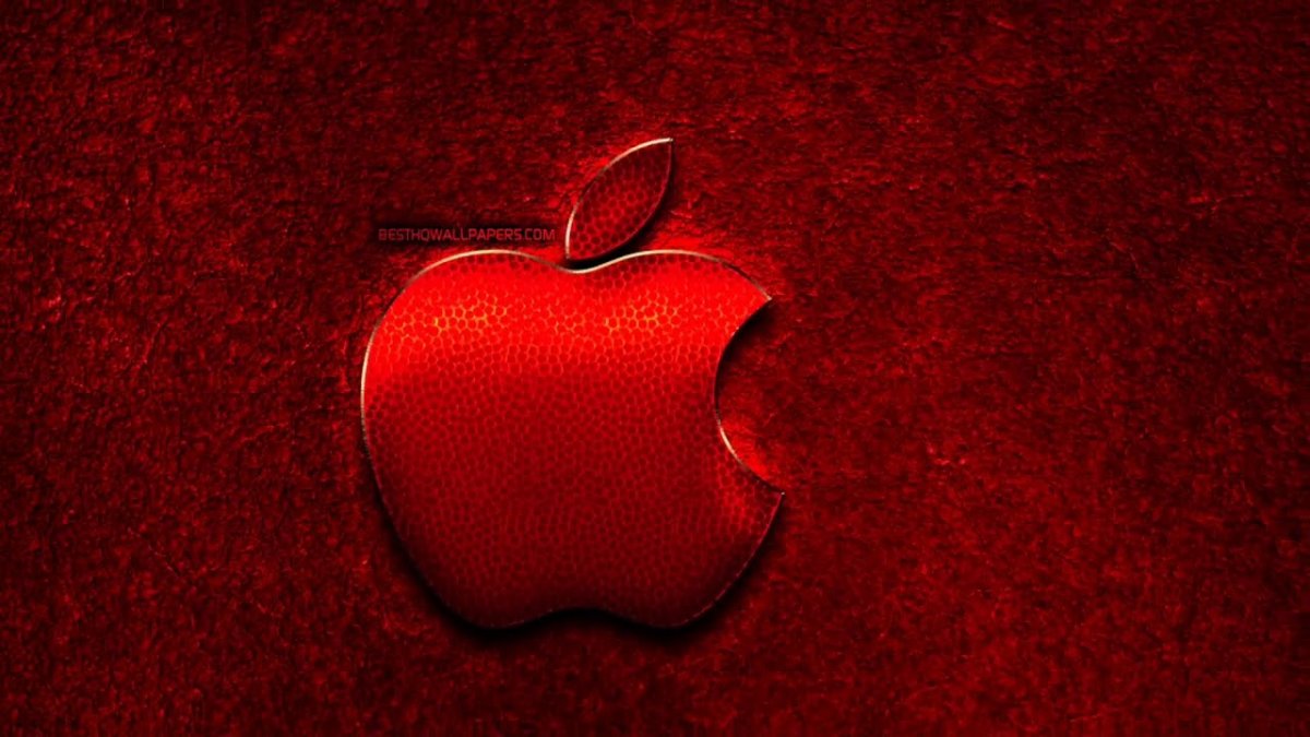 Apple красный фон