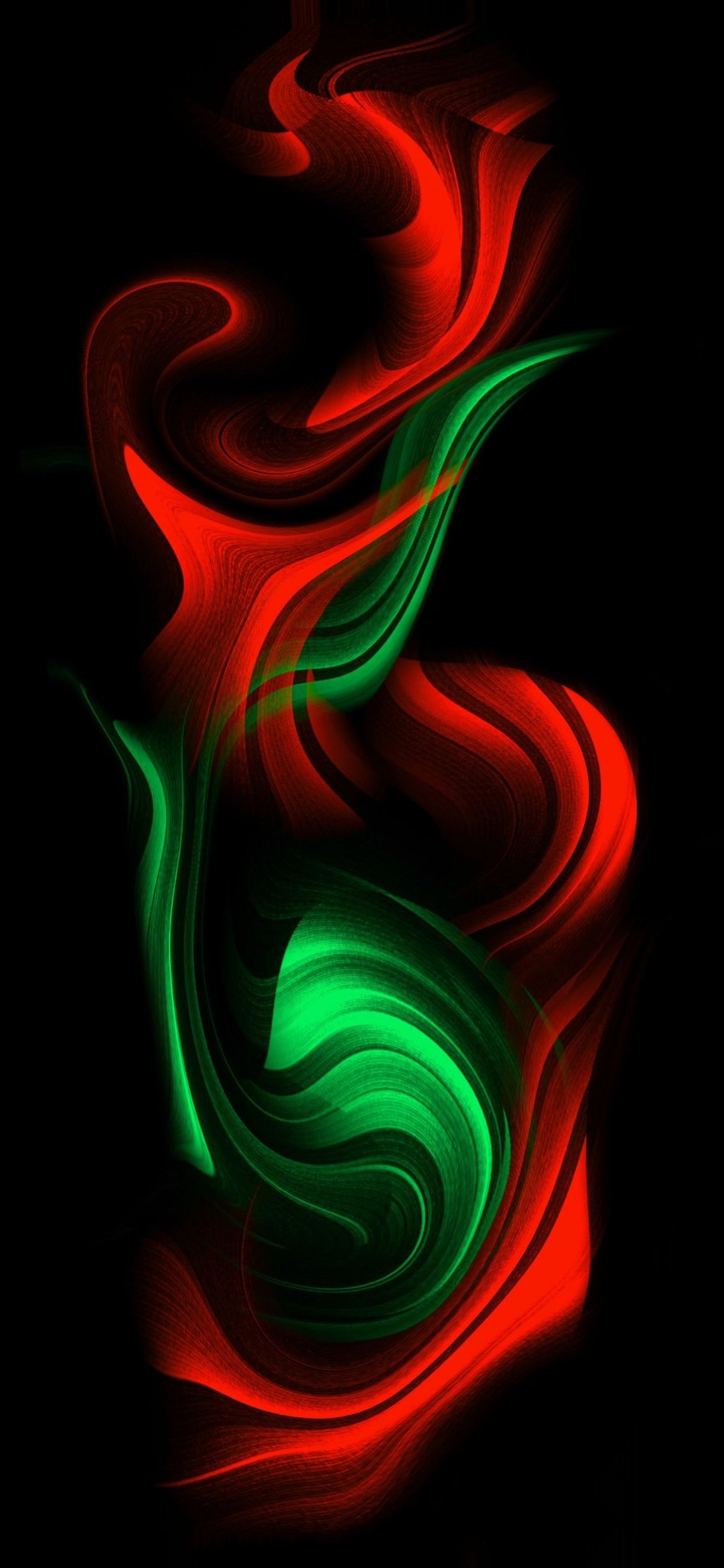 Красно зеленая абстракция