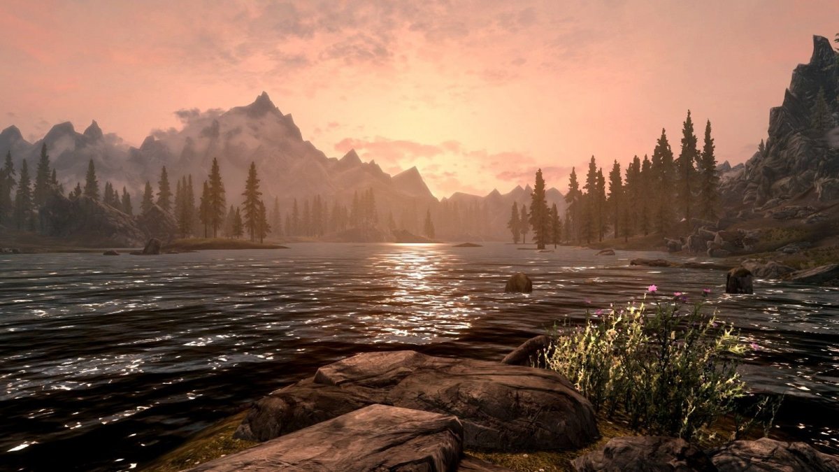 The Elder Scrolls v Skyrim пейзажи
