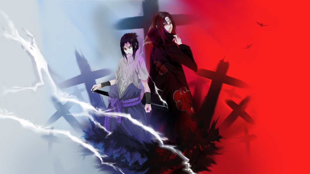 Итачи Саске 1920х1080