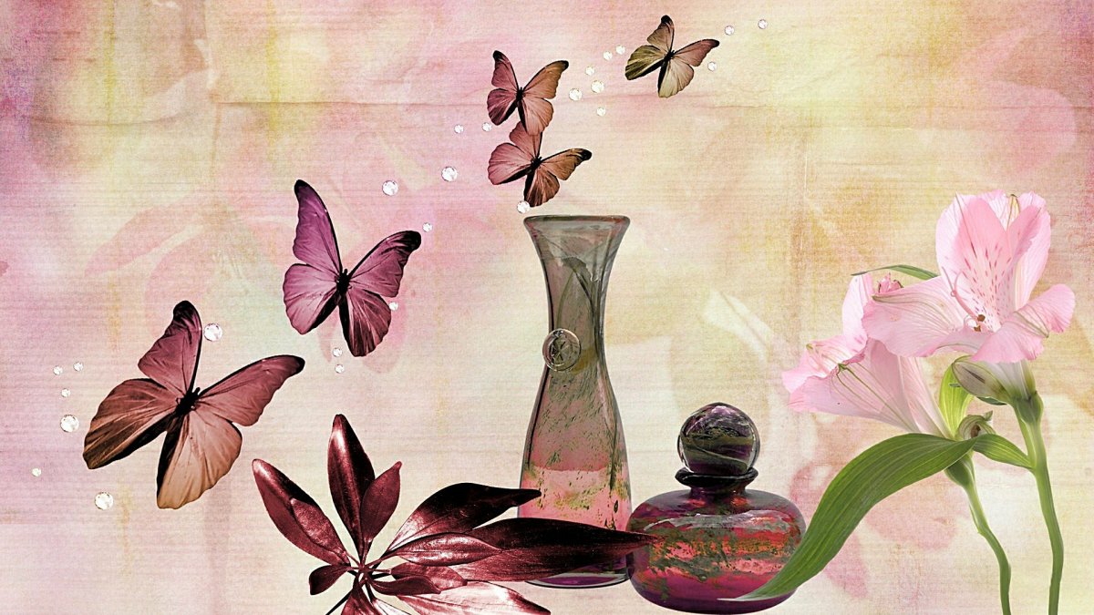 Винтажные красочные стильные обои