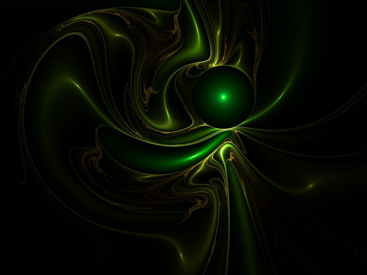 Черно зеленая абстракция