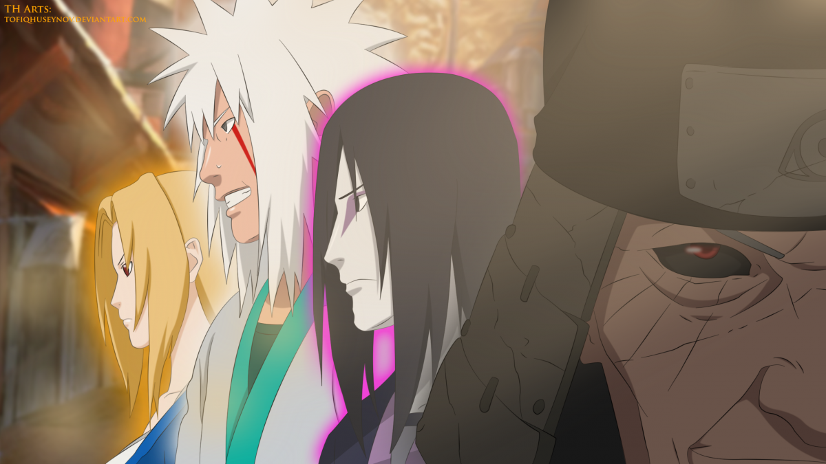 Джирайя цунаде Орочимару и Хирузен