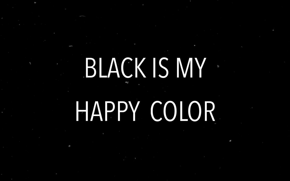 Белый текст на черном фоне