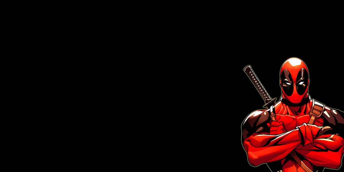 Дэдпул на желтом фоне