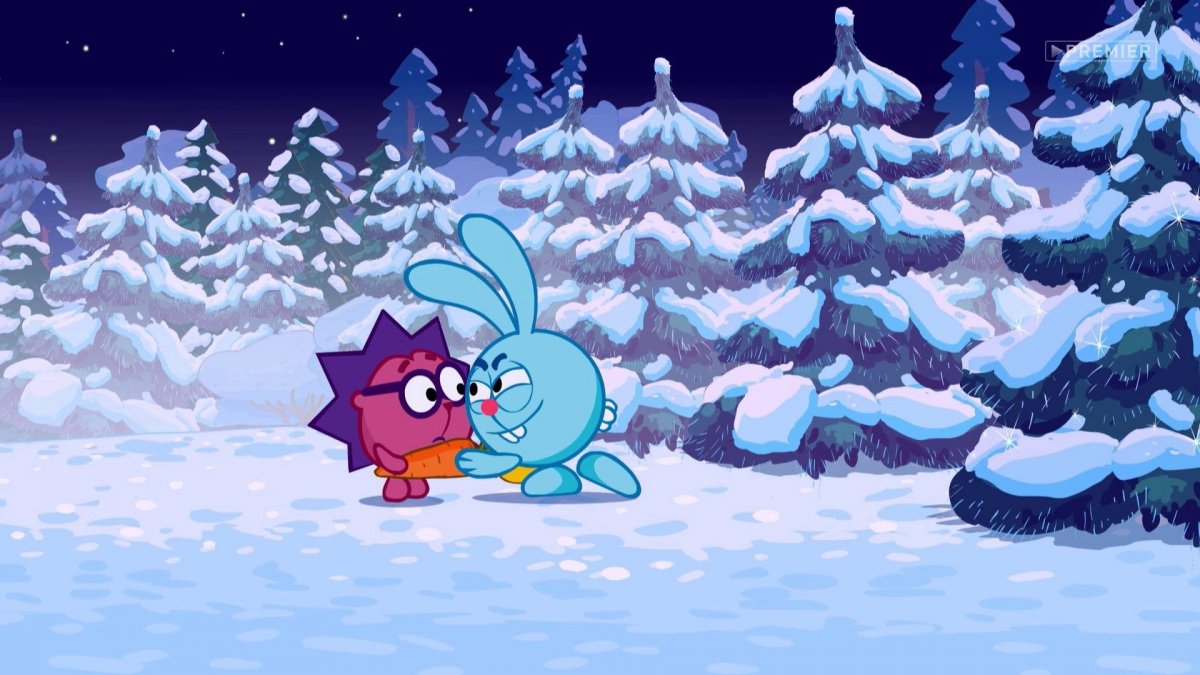 Смешарики Крош и Ежик