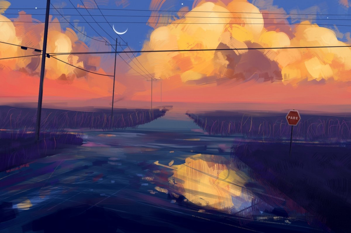 Пейзажи из аниме