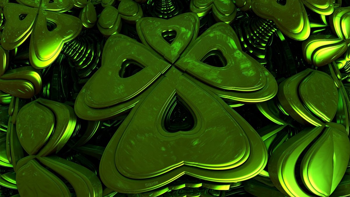 Абстракция зеленого цвета