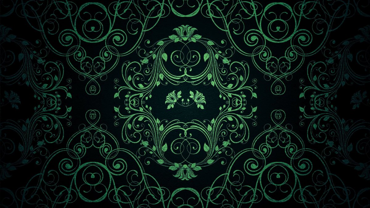 Черный фон с узорами