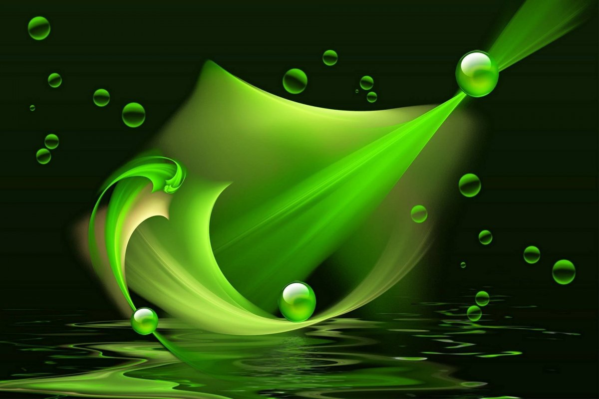 Зелёные обои на рабочий стол