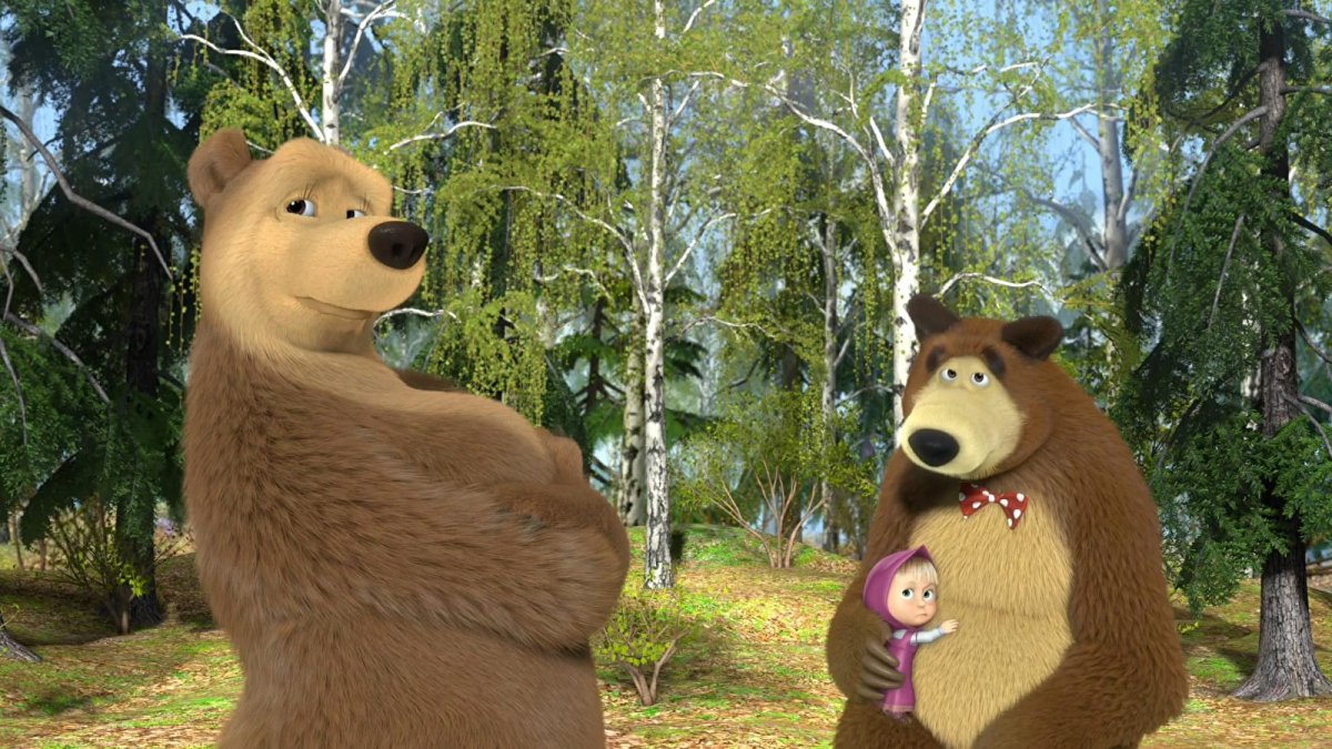 Маша и медведь фон