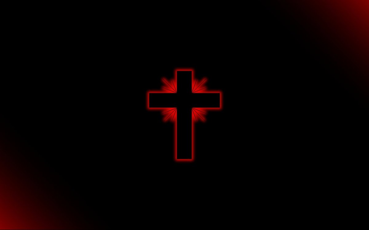 Крест на черном фоне