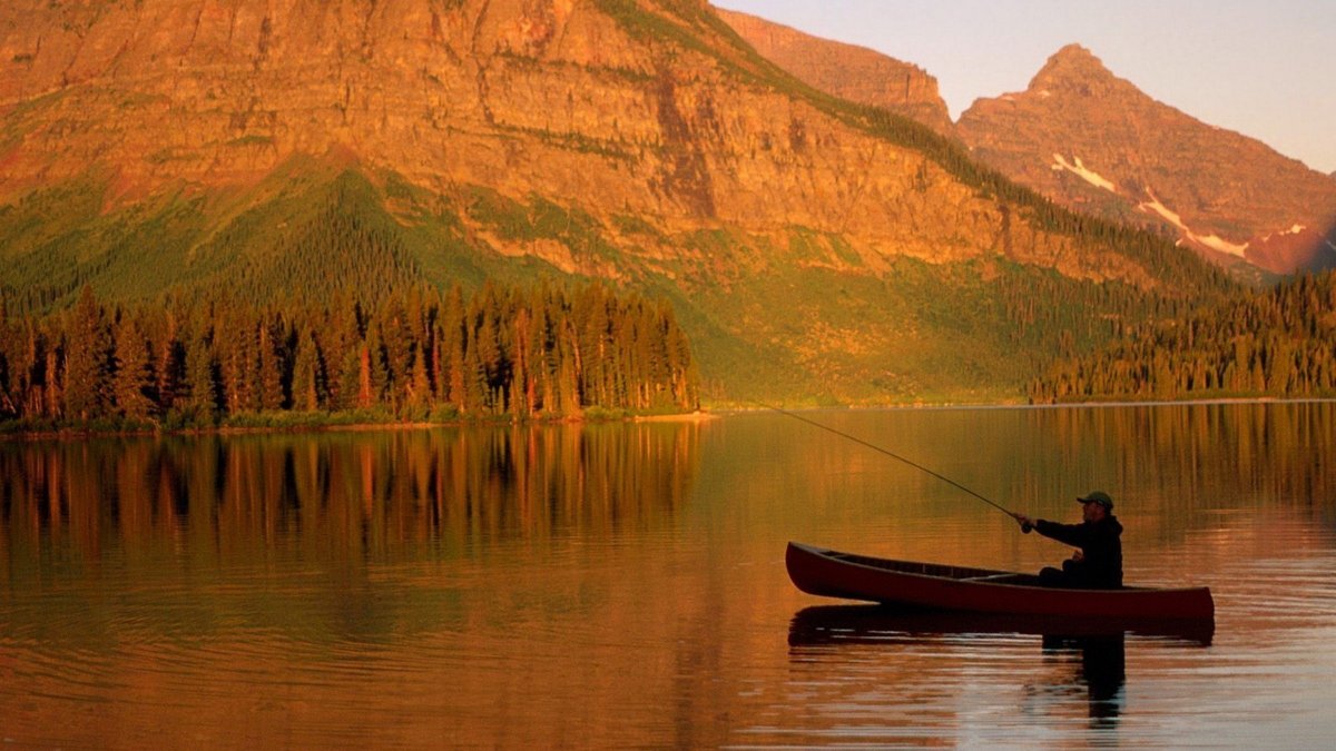 Фон рабочего стола рыбалка