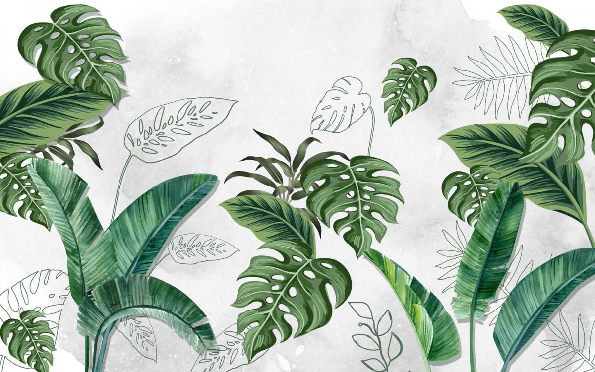 Плитка с листьями пальмы