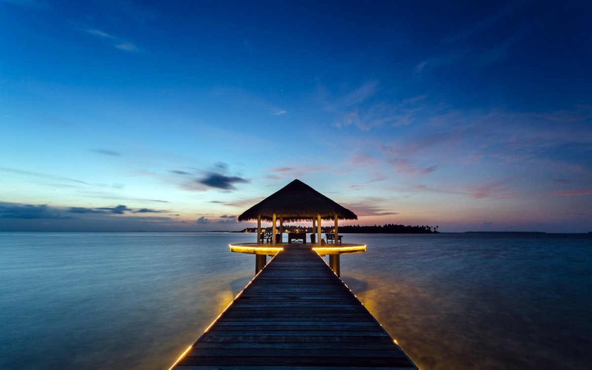 Мальдивы закат