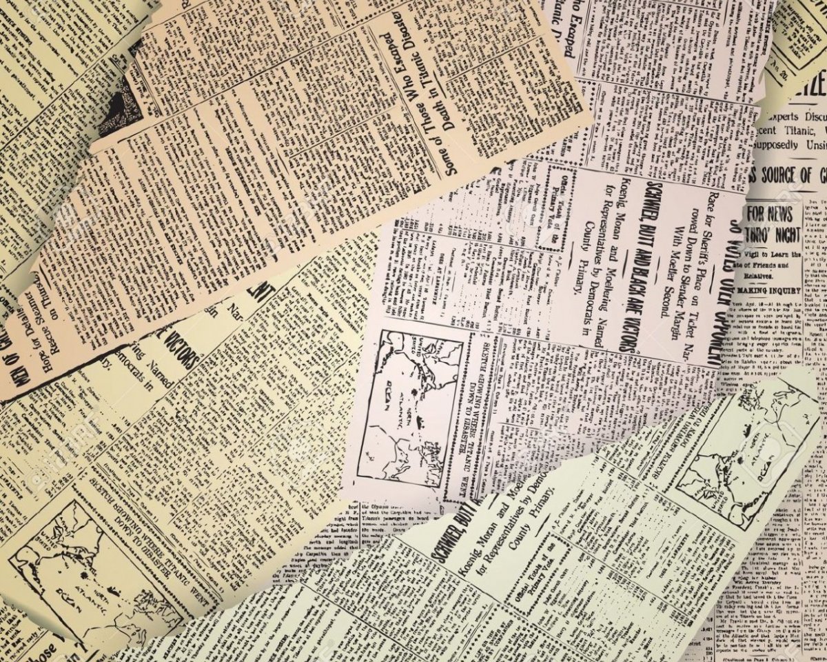 Коллаж из старых газет