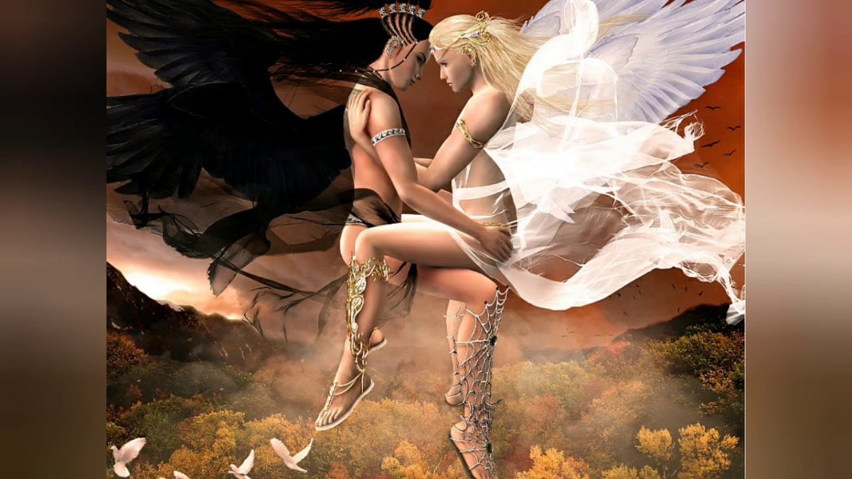 Девушка с красными крыльями