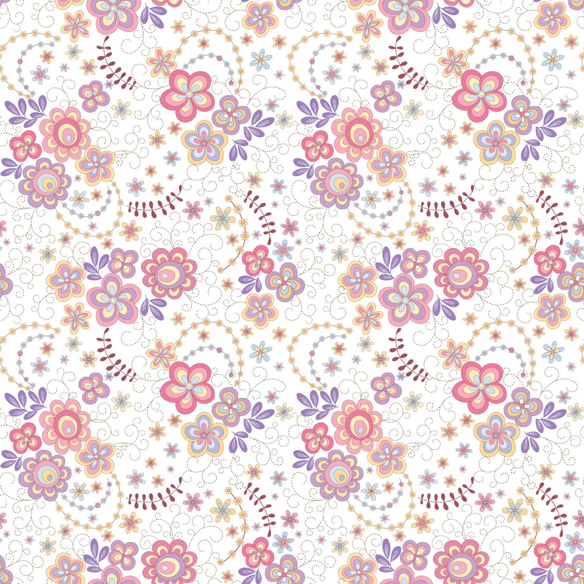 Мелкие цветочки на белом фоне