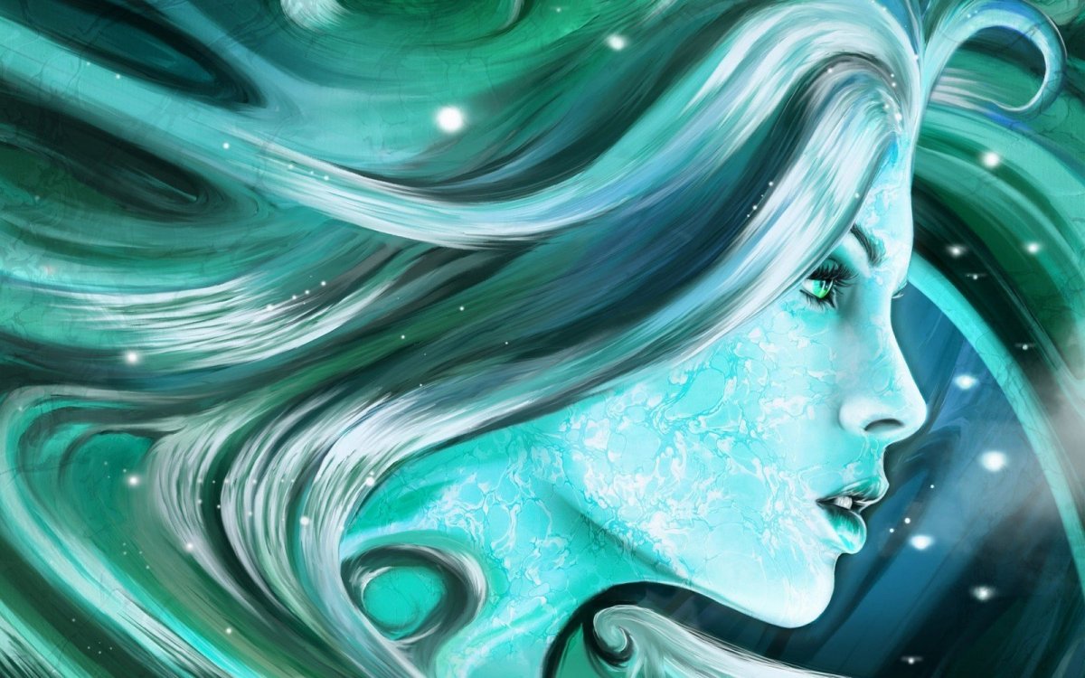 Абстракция в бирюзовых тонах