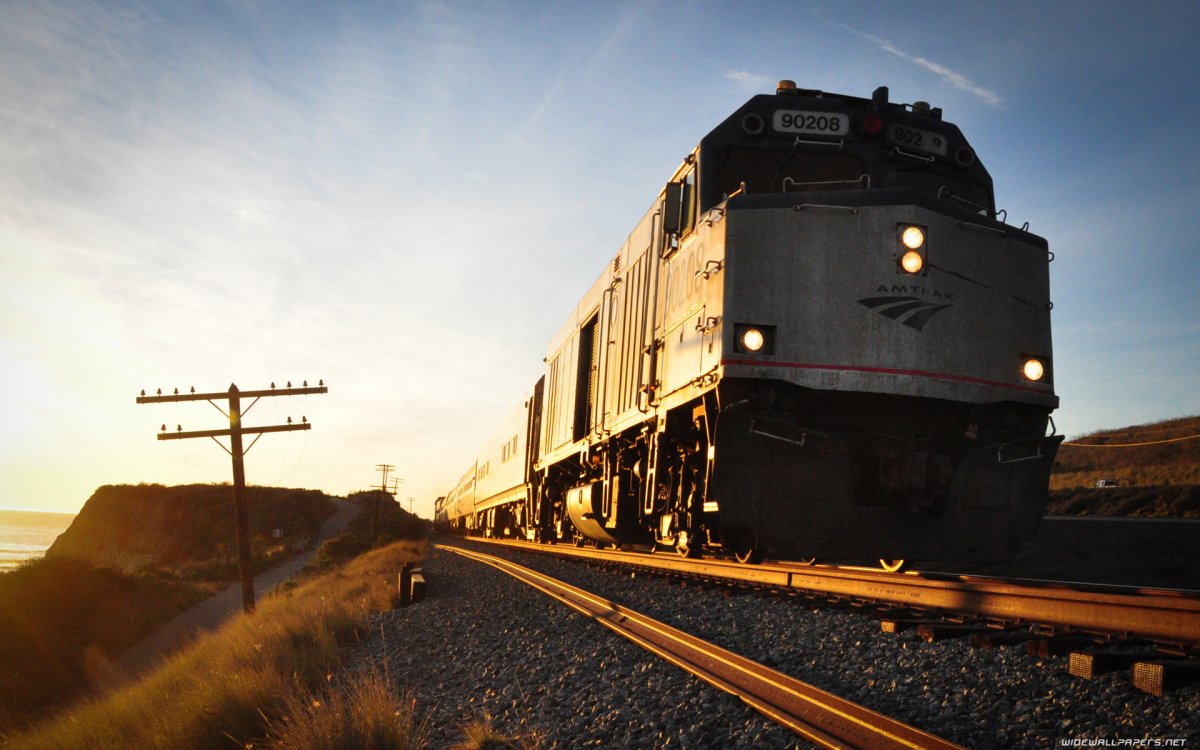 Железная дорога Amtrak поезд