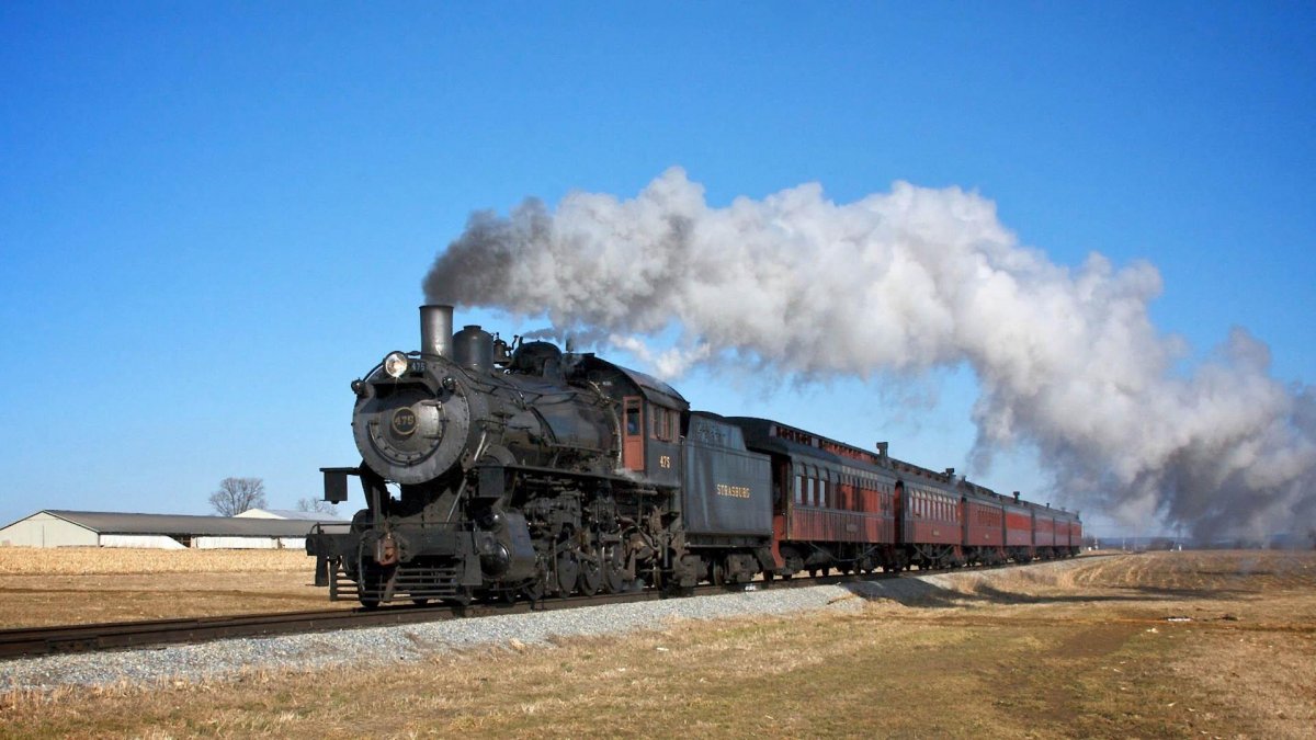 Старинные грузовые поезда