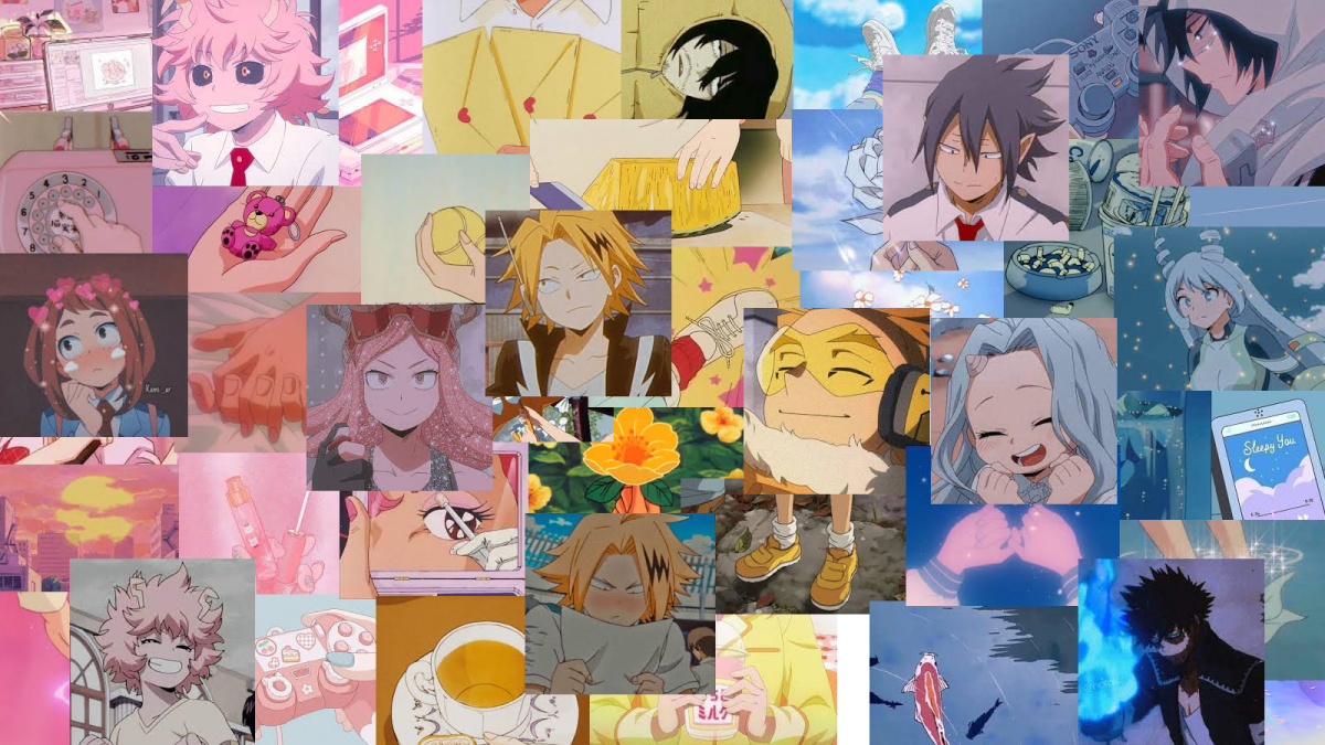 Коллаж из аниме персонажей