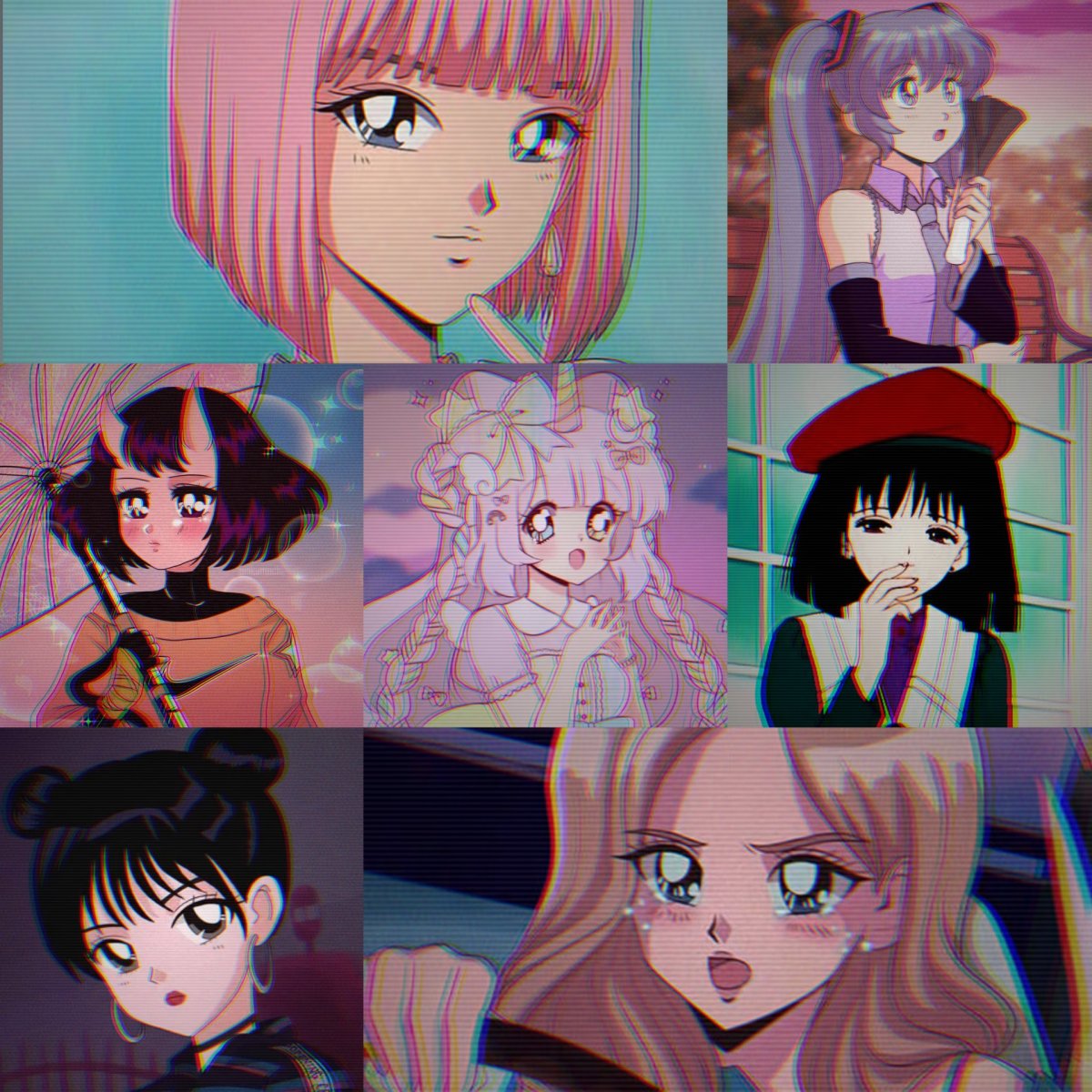 Коллаж аниме Шинобу