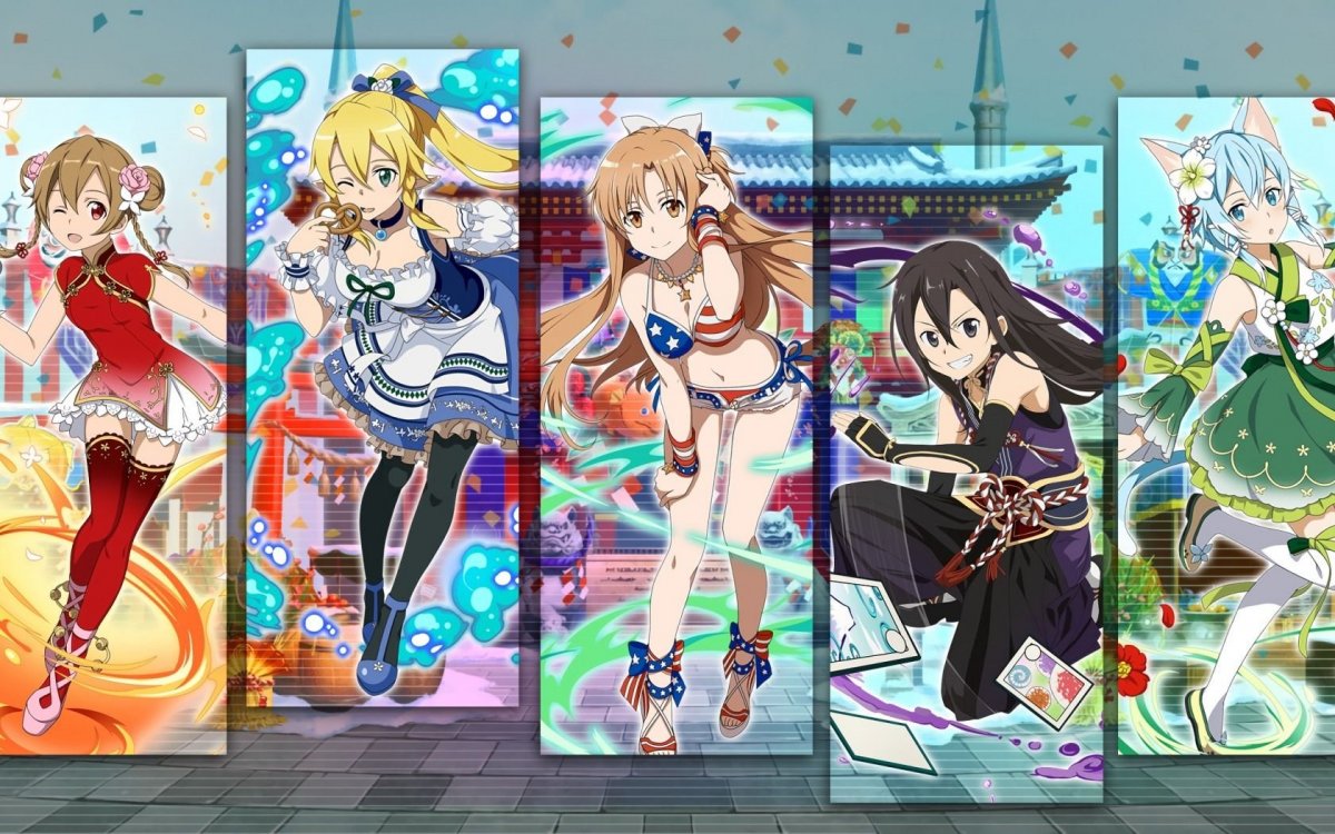 Аниме разноцветные