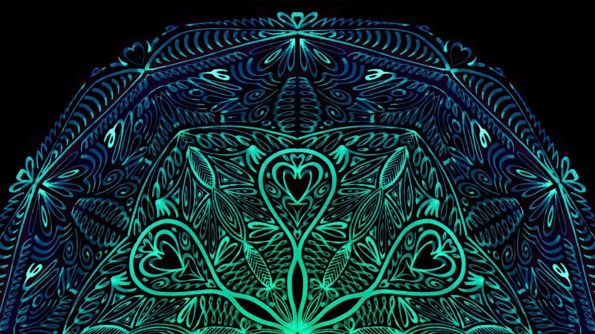 Мандала на темном фоне