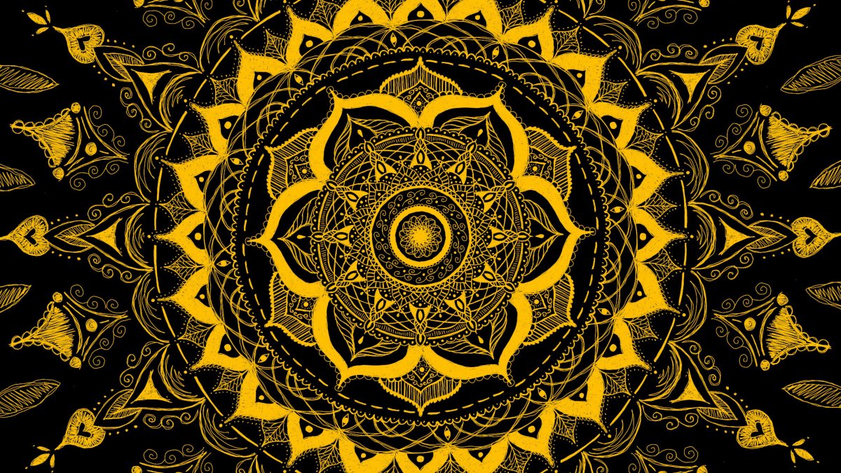 Мандала желтая