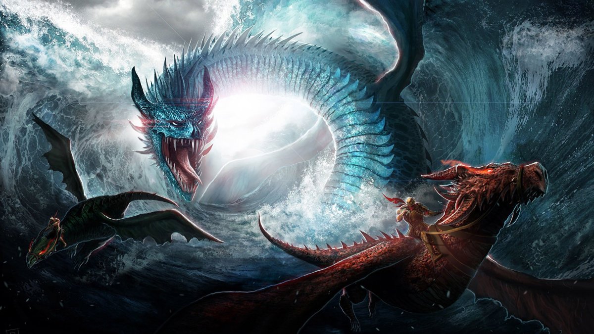 Серебряный дракон волна