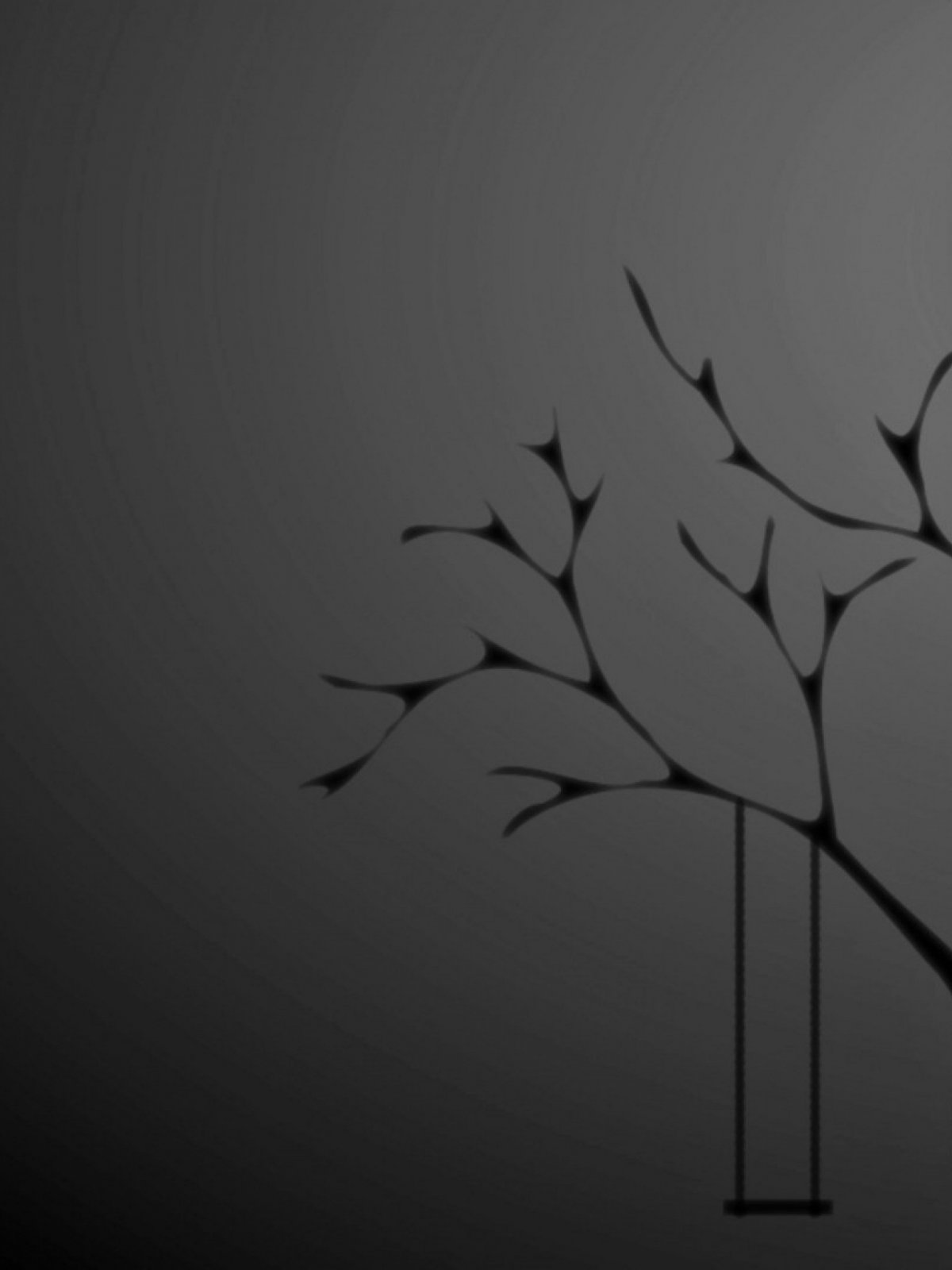 Деревья Минимализм черное