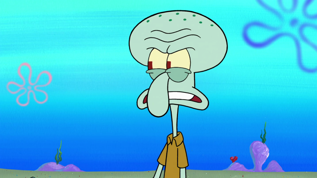 Сквидвард из Спанч Боба грустный