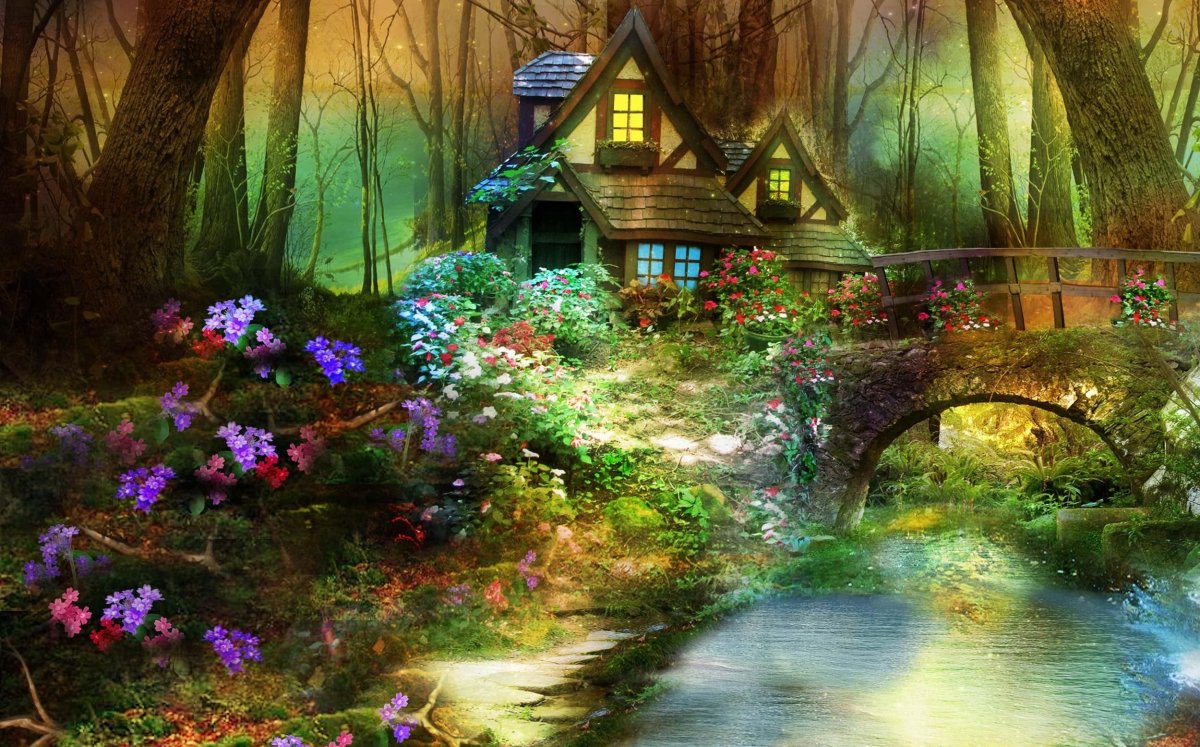 Волшебный лес обои