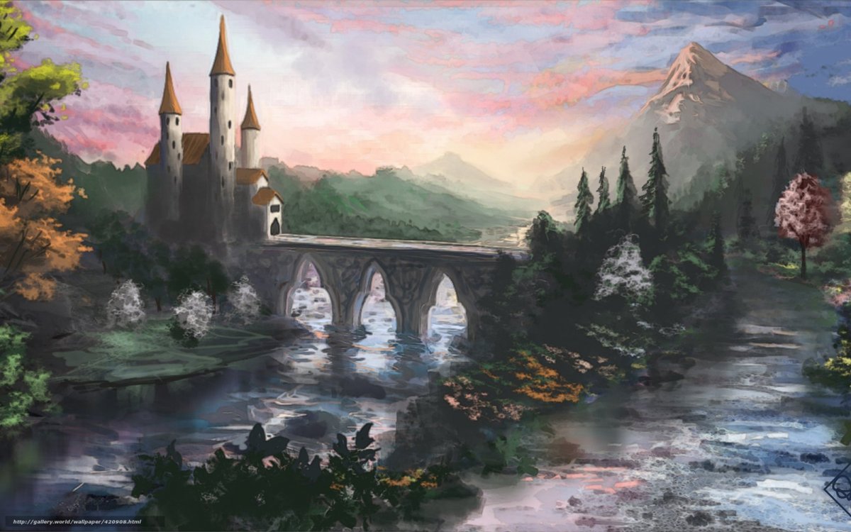 Сказочный замок в горах