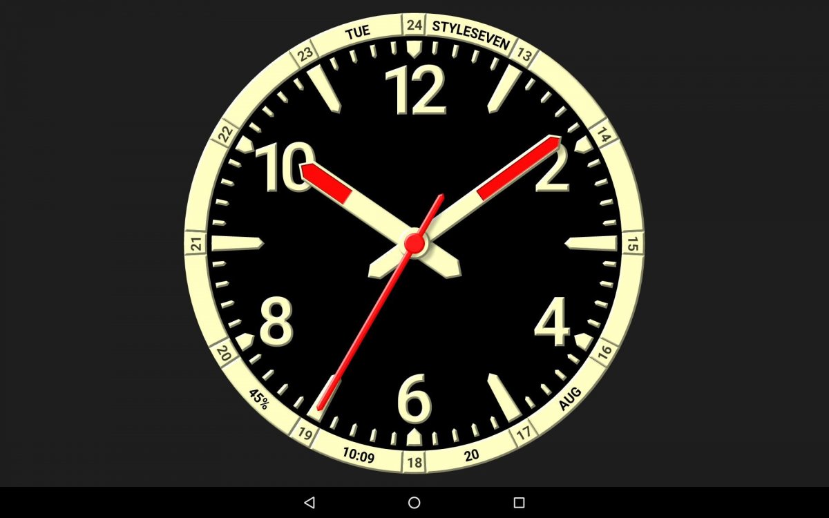 Аналоговые часы на экран