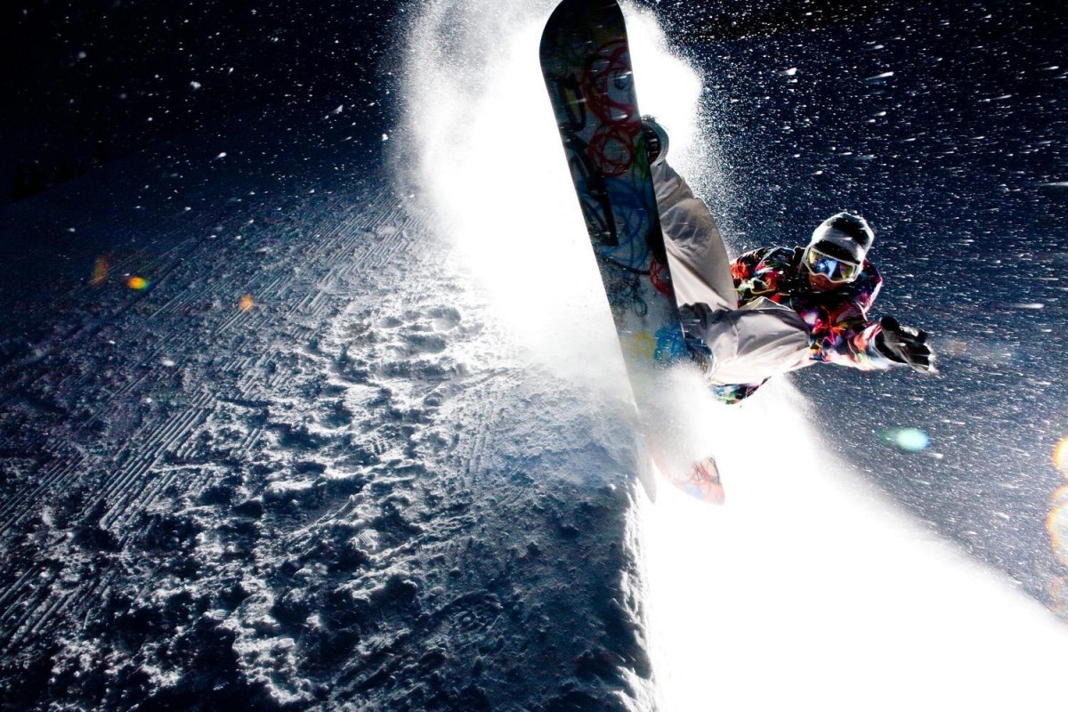 Ночной сноубординг