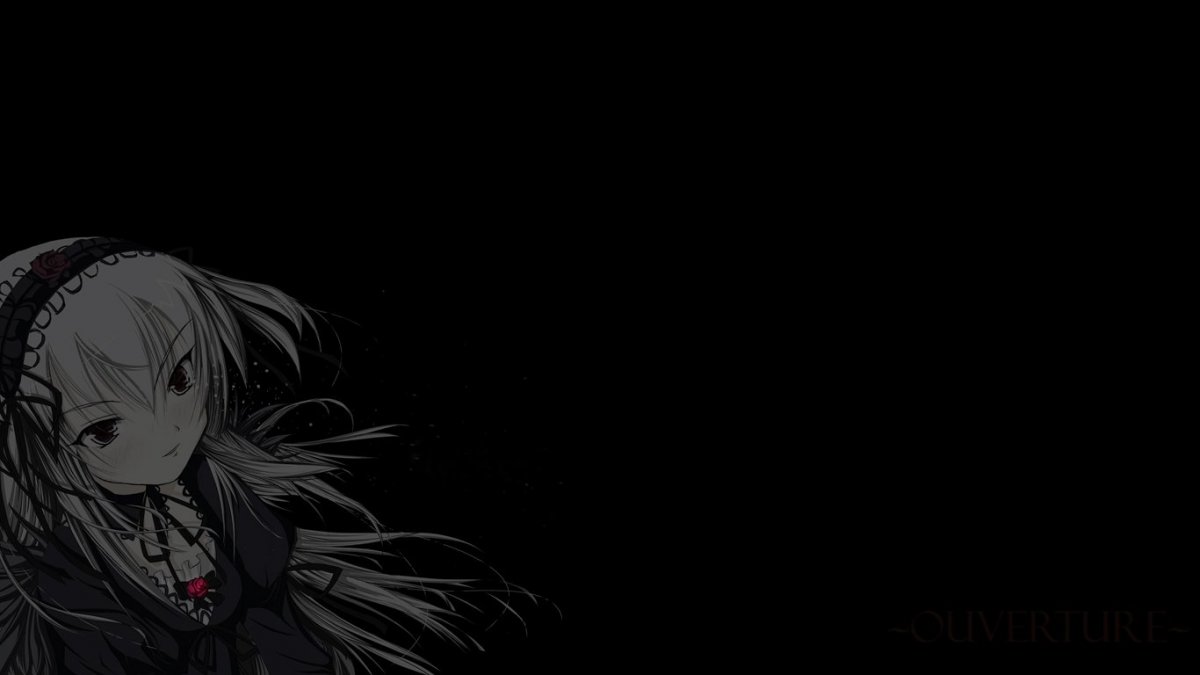 Черные обои аниме