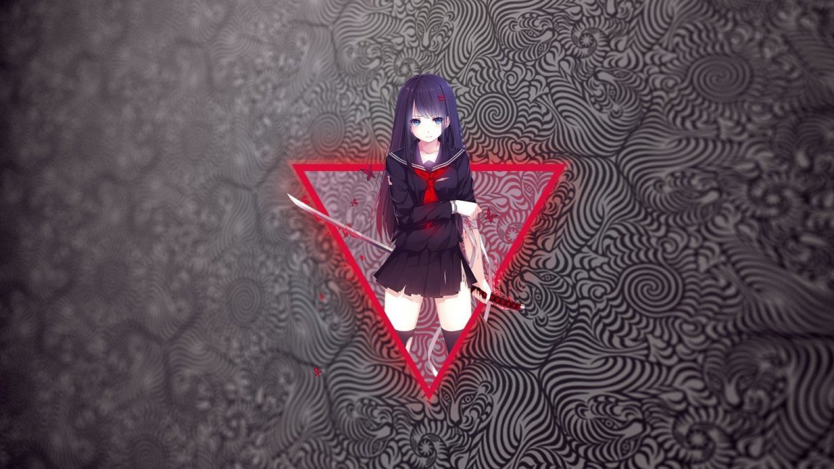 Мику Хатсуне аниме темный фон