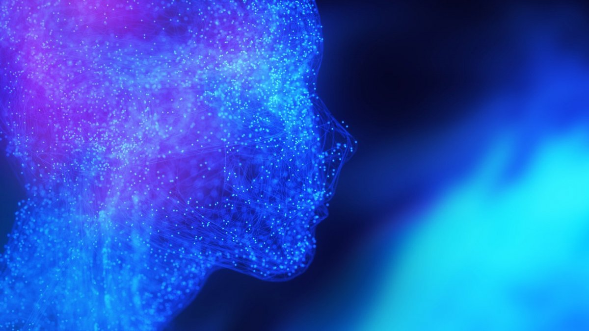 Синий неоновый фон